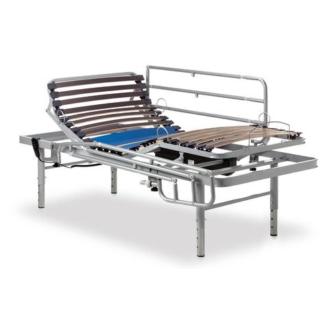 Cama articulada con patas regulables y barandillas
