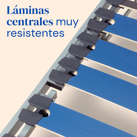 Cama articulada con patas regulables y barandillas