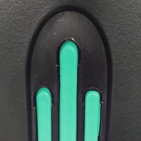 Muleta de aluminio con puño anatómico de goma color verde