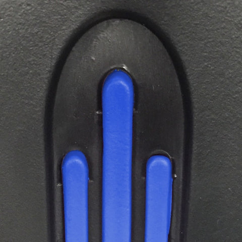 Muleta de aluminio con puño anatómico de goma color azul