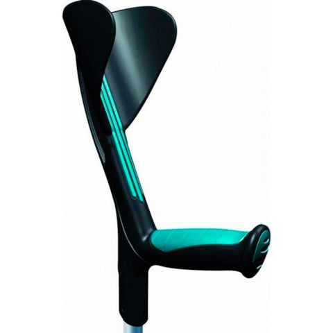 Pack 2 muletas de aluminio con puño anatómico de goma color verde