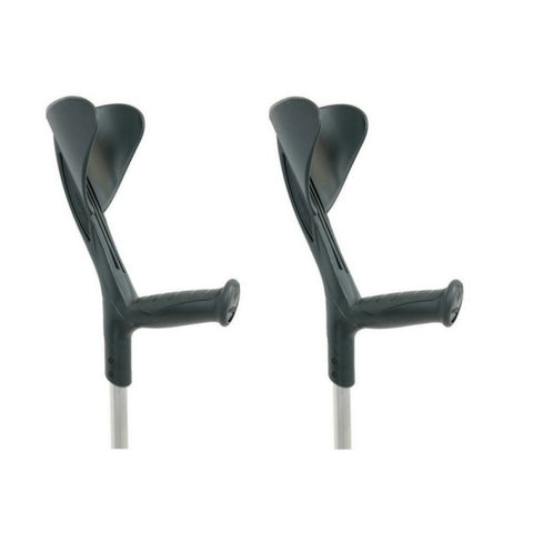 Pack 2 muletas de aluminio y regulable en altura color negro