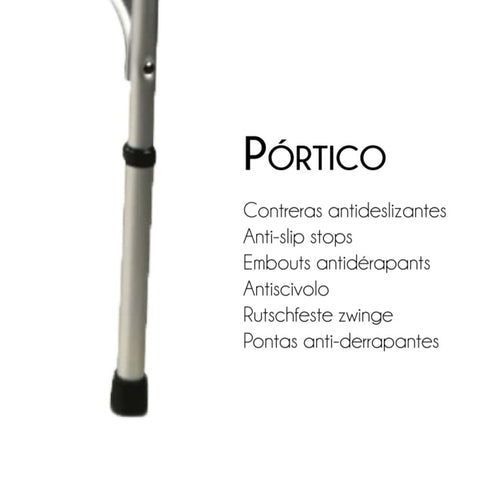 Andador plegable sin ruedas doble empuñadura