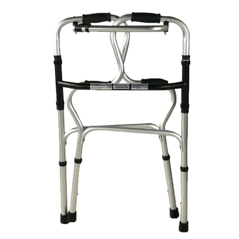 Andador plegable sin ruedas doble empuñadura