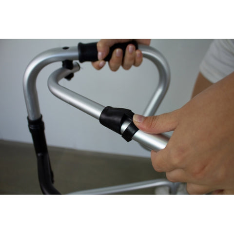 Andador plegable sin ruedas doble empuñadura